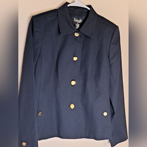 Rafaella Nautical blue blazer suit jacket size 12 petite NWT - Picture 1 of 6